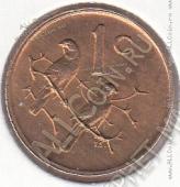 19-74 Южная Африка 1 цент 1981г. КМ # 82 бронза 3,0гр. 19мм - 19-74 Южная Африка 1 цент 1981г. КМ # 82 бронза 3,0гр. 19мм