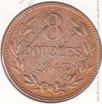 23-63 Гернси 8 дублей 1947г. КМ # 14 бронза 9,7гр. 31,7мм