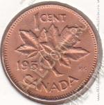 22-144 Канада 1 цент 1951г. КМ # 41 бронза 3,24гр. 19,1мм