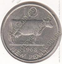 28-55 Гернси 10 новых пенсов 1968г. КМ # 24 медно-никелевая 11,31гр. 28,52мм