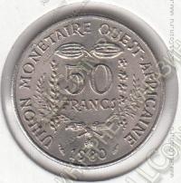 34-9 Западная Африка 50 франков 1980г. KM# 6 медно-никелевая 5,09гр 22,0мм
