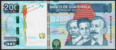 Гватемала 200 кетцаль 2009г. P.120 UNC - Гватемала 200 кетцаль 2009г. P.120 UNC