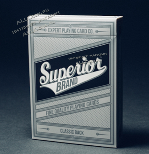 Игральные карты SUPERION CLASSIC BACK Чёрный - 2016 год. Размер  - 88 х 63 мм. Стандарт Покер.