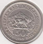 35-132 Восточная Африка 50 центов 1949г. - 35-132 Восточная Африка 50 центов 1949г.