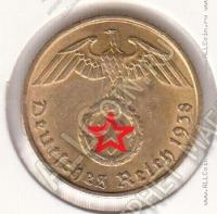 19-159 Германия 5 рейхспфеннигов 1938г. КМ # 91 В алюминий-бронза 2,44гр. 18,1мм
