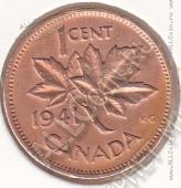 22-145 Канада 1 цент 1941г. КМ # 32 бронза 3,24гр. 19,1мм - 22-145 Канада 1 цент 1941г. КМ # 32 бронза 3,24гр. 19,1мм