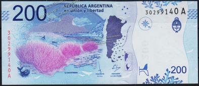 Аргентина 200 песо 2015г. P.NEW - UNC "А"  - Аргентина 200 песо 2015г. P.NEW - UNC "А" 