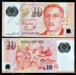 Сингапур 10 долларов 2005г. P.48 UNC-пластик