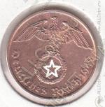 10-97 Германия 2 рейхспфеннига 1940г. КМ # 90 А бронза 3,31гр. 20,2мм
