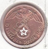10-97 Германия 2 рейхспфеннига 1940г. КМ # 90 А бронза 3,31гр. 20,2мм