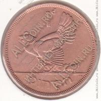 25-26 Ирландия 1 пенни 1963г. КМ # 11 бронза 9,45гр. 30,9мм