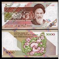 Иран 5000 риалов 1993-2006г. P.145 UNC
