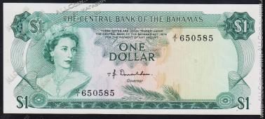 Багамы 1 доллар 1974г. P.35а - АUNC - Багамы 1 доллар 1974г. P.35а - АUNC