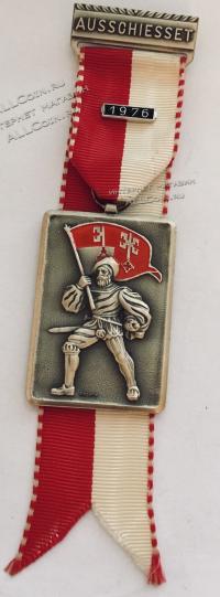 #241 Швейцария спорт Медаль Знаки. Стрелковый фестиваль в Обвальден. 1976 год.