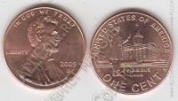 США 1 цент 2009D (арт310)*  Жизнь Линкольна в Иллинойсе 