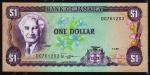 Банкнота Ямайка 1 доллар 1989 года. P.68А.с - UNC