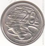 34-99 Австралия 20 центов 1966г. КМ # 66 медно-никелевая 11,3гр. 28,65мм
