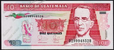 Банкнота Гватемала 10 кетцаль 2006 года. P.111а - UNC - Банкнота Гватемала 10 кетцаль 2006 года. P.111а - UNC