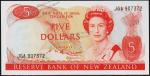 Новая Зеландия 5 долларов 1985-89г. P.171в - XF
