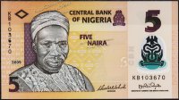 Банкнота Нигерия 5 найра 2009 года. Р.38а - UNC