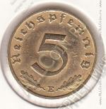 19-156 Германия 5 рейхспфеннигов 1938г. КМ # 91 В алюминий-бронза 2,44гр. 18,1мм