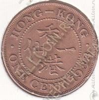 25-28 Гонконг 1 цент 1933г. КМ # 17 бронза 3,95гр. 22мм