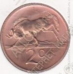 26-14 Южная-Африка 2 цента 1969г. КМ # 66.2 бронза 4,0гр. 22,45мм