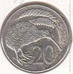26-105 Новая Зеландия 20 центов 1986г. KM# 62 медно-никелевая 11,31гр. 28,58мм