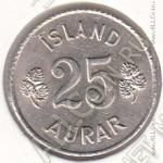 32-68 Исландия 25 аурар 1966г. КМ # 11 медно-никелевая 2,4гр. 16мм 