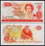 Новая Зеландия 5 долларов 1989-92г. P.171c - UNC