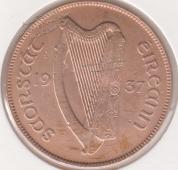 23-35 Ирландия 1 пенни 1937г. Бронза - 23-35 Ирландия 1 пенни 1937г. Бронза