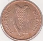 23-35 Ирландия 1 пенни 1937г. Бронза