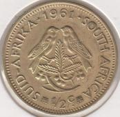 19-99 Южная Африка 1/2 цента 1961г. Латунь - 19-99 Южная Африка 1/2 цента 1961г. Латунь