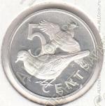 6-165 Британские Виргинские острова 5 центов 1978 г. KM# 17 Серебро 3,55 гр. 19,5 мм.