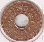5-113 Восточная Африка 1 цент 1955г. KM# 35 бронза 2,0гр 20,0мм
