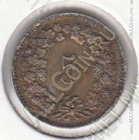 15-71 Швейцария 5 раппенов 1970г. КМ # 26 медно-никелевая 2,0гр. 17,5мм