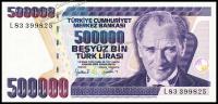 Турция 500000 лир 1998г. P.212 UNC
