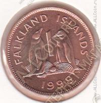 35-155 Фолклендские Острова 1 пенни 1998г. КМ#2а сталь покрытая медью 3,56гр. 20,32мм