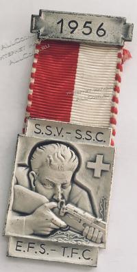 #374 Швейцария спорт Медаль Знаки. Стрелково-исторический фестиваль №9. 1956 год.