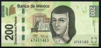 Банкнота Мексика 200 песо 2007 года. P.125а - UNC "А" - Банкнота Мексика 200 песо 2007 года. P.125а - UNC "А"