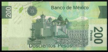 Банкнота Мексика 200 песо 2007 года. P.125а - UNC "А" - Банкнота Мексика 200 песо 2007 года. P.125а - UNC "А"