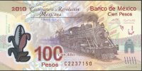 Банкнота Мексика 100 песо 2007 года. P.128 UNC "A-C"