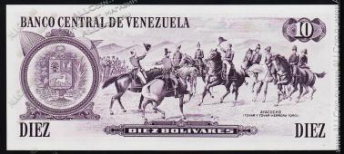 Венесуэла 10 боливаров 1981г. P.60 UNC - Венесуэла 10 боливаров 1981г. P.60 UNC