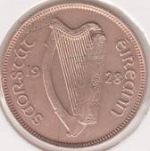 23-38 Ирландия 1/2 пенни 1928г. Бронза - 23-38 Ирландия 1/2 пенни 1928г. Бронза
