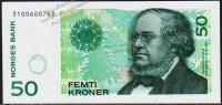 Банкнота Норвегия 50 крон 1996 года. P.46a(1) - UNC