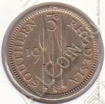 10-1 Южная Родезия 3 пенса 1952г. КМ # 20 UNC медно-никелевая 1,41гр.16мм 