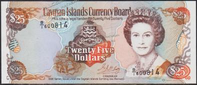 Каймановы острова 25 долларов 1996г. P.19 UNC - Каймановы острова 25 долларов 1996г. P.19 UNC