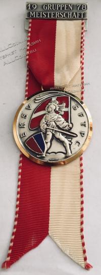 #417 Швейцария спорт Медаль Знаки. Групповой чемпионат в округе Тичино. 1978 год.
