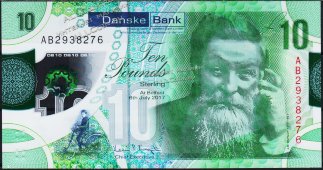 Банкнота Ирландия Северная 10 фунтов 2017 года. P.NEW - UNC (DB) - Банкнота Ирландия Северная 10 фунтов 2017 года. P.NEW - UNC (DB)