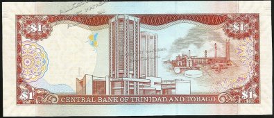 Банкнота Тринидад и Тобаго 1 доллар 2006 (2018 года.) P.46с - UNC - Банкнота Тринидад и Тобаго 1 доллар 2006 (2018 года.) P.46с - UNC